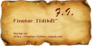 Finster Ildikó névjegykártya