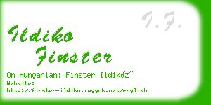 ildiko finster business card